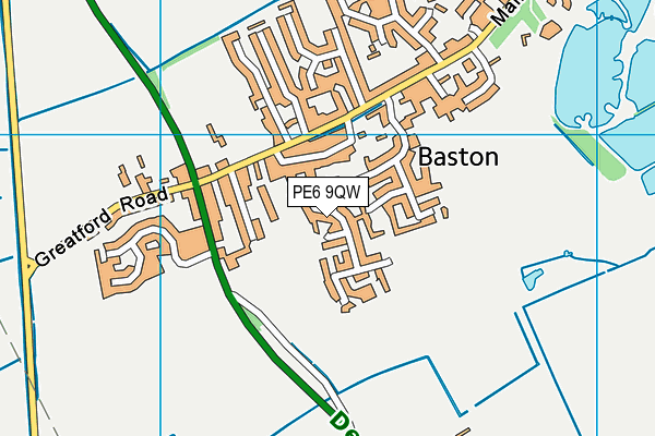 PE6 9QW map - OS VectorMap District (Ordnance Survey) PE6 9QW map - OS VectorMap District (Ordnance Survey)