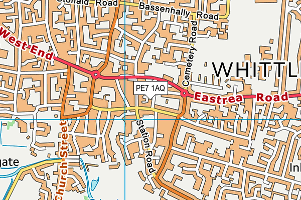 PE7 1AQ map - OS VectorMap District (Ordnance Survey) PE7 1AQ map - OS VectorMap District (Ordnance Survey)