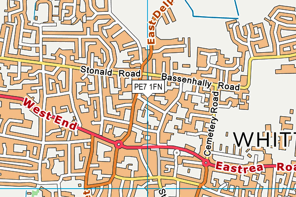 PE7 1FN map - OS VectorMap District (Ordnance Survey) PE7 1FN map - OS VectorMap District (Ordnance Survey)