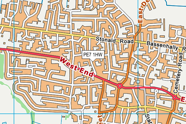 PE7 1HW map - OS VectorMap District (Ordnance Survey) PE7 1HW map - OS VectorMap District (Ordnance Survey)