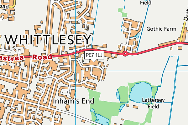 PE7 1LJ map - OS VectorMap District (Ordnance Survey) PE7 1LJ map - OS VectorMap District (Ordnance Survey)