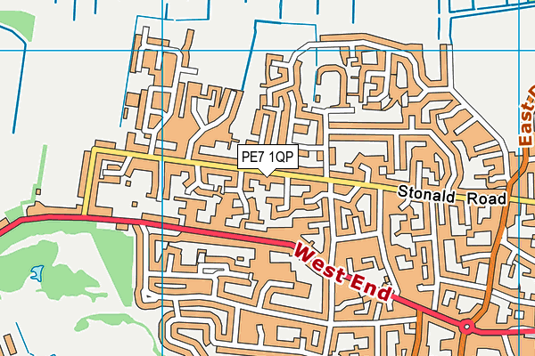 PE7 1QP map - OS VectorMap District (Ordnance Survey) PE7 1QP map - OS VectorMap District (Ordnance Survey)