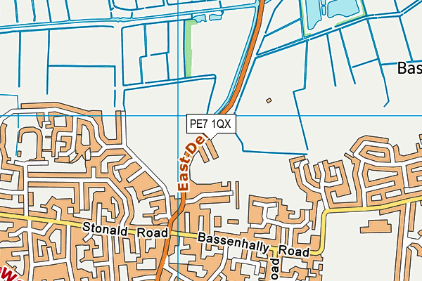 PE7 1QX map - OS VectorMap District (Ordnance Survey) PE7 1QX map - OS VectorMap District (Ordnance Survey)