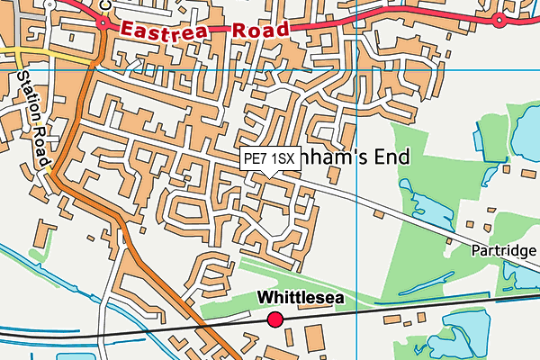PE7 1SX map - OS VectorMap District (Ordnance Survey) PE7 1SX map - OS VectorMap District (Ordnance Survey)