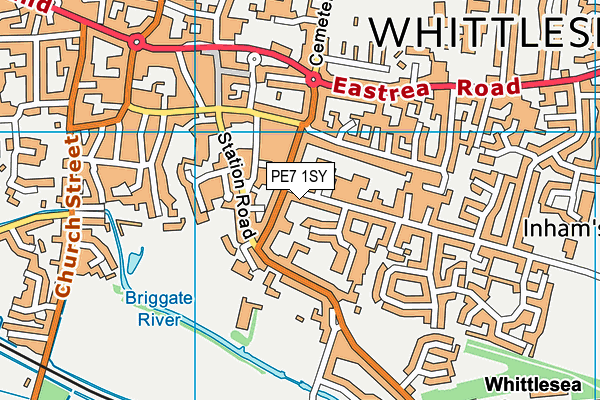 PE7 1SY map - OS VectorMap District (Ordnance Survey)