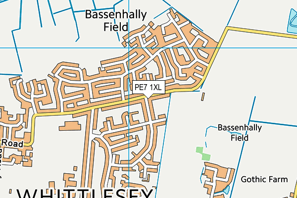 PE7 1XL map - OS VectorMap District (Ordnance Survey) PE7 1XL map - OS VectorMap District (Ordnance Survey)