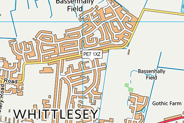 PE7 1XZ map - OS VectorMap District (Ordnance Survey) PE7 1XZ map - OS VectorMap District (Ordnance Survey)