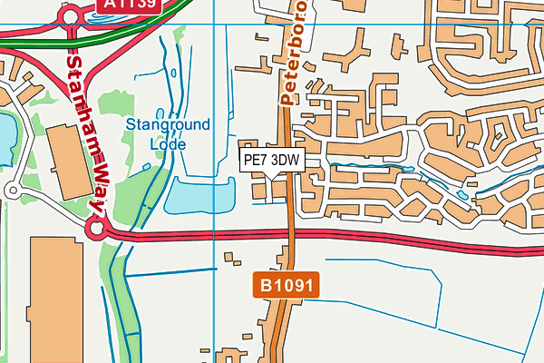 PE7 3DW map - OS VectorMap District (Ordnance Survey) PE7 3DW map - OS VectorMap District (Ordnance Survey)