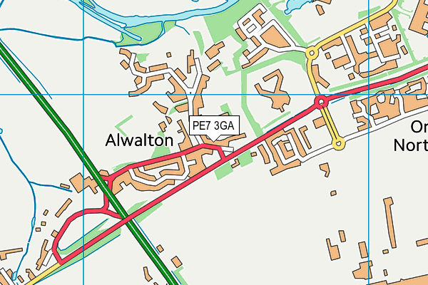 PE7 3GA map - OS VectorMap District (Ordnance Survey) PE7 3GA map - OS VectorMap District (Ordnance Survey)