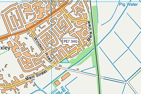 PE7 3HG map - OS VectorMap District (Ordnance Survey) PE7 3HG map - OS VectorMap District (Ordnance Survey)