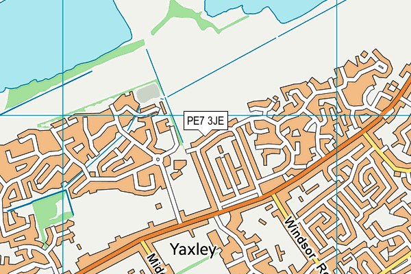 PE7 3JE map - OS VectorMap District (Ordnance Survey) PE7 3JE map - OS VectorMap District (Ordnance Survey)