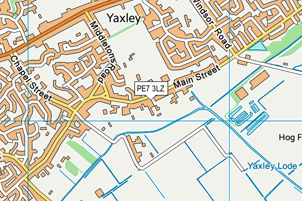 PE7 3LZ map - OS VectorMap District (Ordnance Survey) PE7 3LZ map - OS VectorMap District (Ordnance Survey)