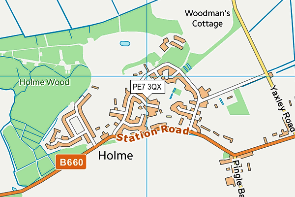 PE7 3QX map - OS VectorMap District (Ordnance Survey) PE7 3QX map - OS VectorMap District (Ordnance Survey)