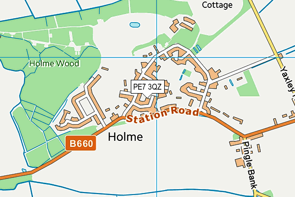 PE7 3QZ map - OS VectorMap District (Ordnance Survey) PE7 3QZ map - OS VectorMap District (Ordnance Survey)