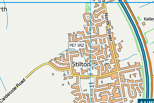 PE7 3RZ map - OS VectorMap District (Ordnance Survey) PE7 3RZ map - OS VectorMap District (Ordnance Survey)