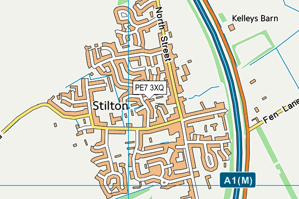 PE7 3XQ map - OS VectorMap District (Ordnance Survey) PE7 3XQ map - OS VectorMap District (Ordnance Survey)