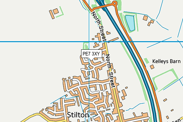 PE7 3XY map - OS VectorMap District (Ordnance Survey)