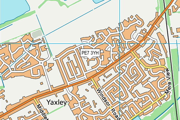 PE7 3YH map - OS VectorMap District (Ordnance Survey) PE7 3YH map - OS VectorMap District (Ordnance Survey)