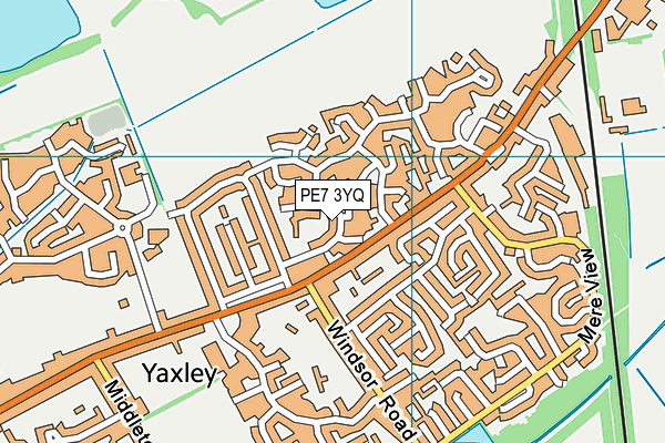 PE7 3YQ map - OS VectorMap District (Ordnance Survey) PE7 3YQ map - OS VectorMap District (Ordnance Survey)