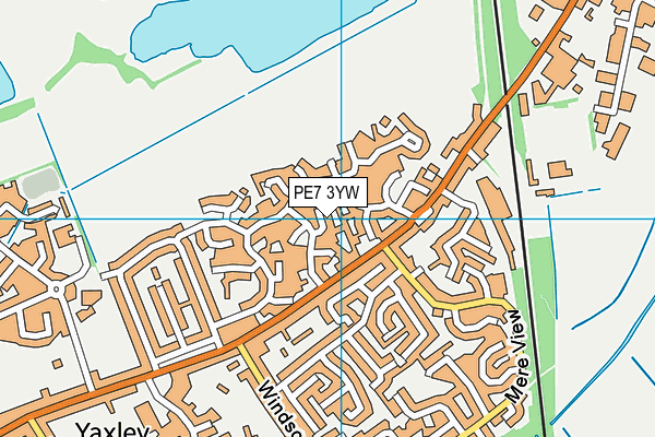 PE7 3YW map - OS VectorMap District (Ordnance Survey) PE7 3YW map - OS VectorMap District (Ordnance Survey)