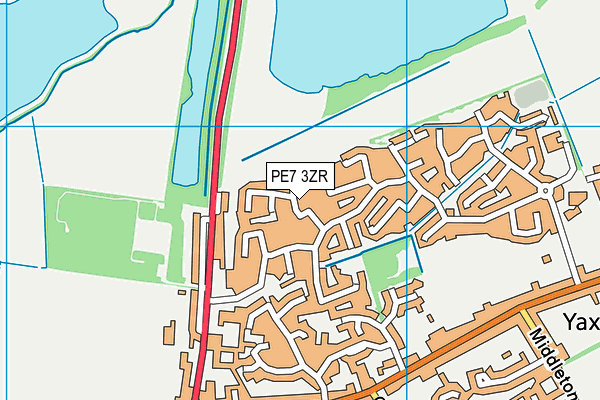 PE7 3ZR map - OS VectorMap District (Ordnance Survey) PE7 3ZR map - OS VectorMap District (Ordnance Survey)