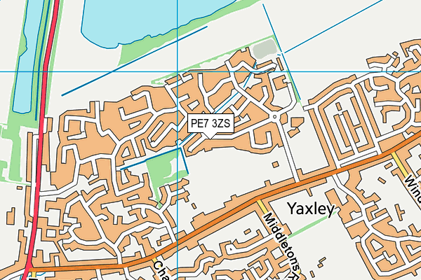 PE7 3ZS map - OS VectorMap District (Ordnance Survey) PE7 3ZS map - OS VectorMap District (Ordnance Survey)