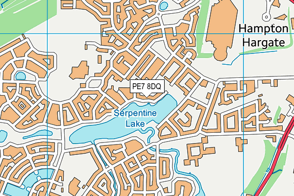 PE7 8DQ map - OS VectorMap District (Ordnance Survey) PE7 8DQ map - OS VectorMap District (Ordnance Survey)