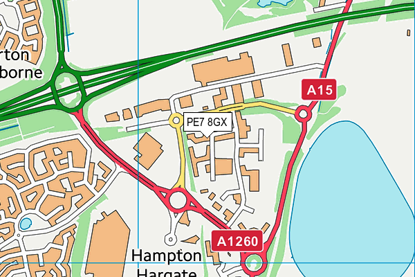 PE7 8GX map - OS VectorMap District (Ordnance Survey) PE7 8GX map - OS VectorMap District (Ordnance Survey)