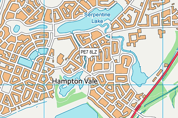 PE7 8LZ map - OS VectorMap District (Ordnance Survey) PE7 8LZ map - OS VectorMap District (Ordnance Survey)