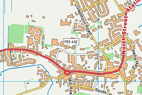 PE8 4AE map - OS VectorMap District (Ordnance Survey) PE8 4AE map - OS VectorMap District (Ordnance Survey)