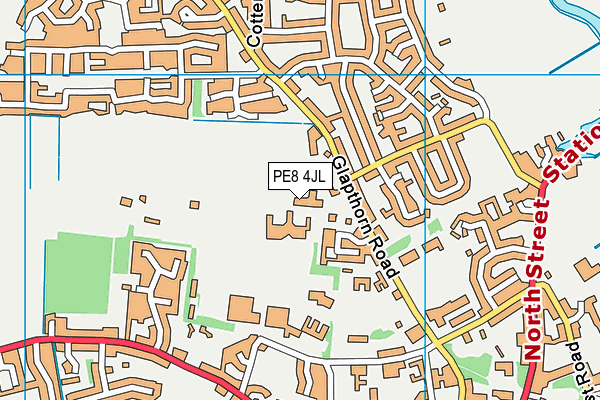 PE8 4JL map - OS VectorMap District (Ordnance Survey) PE8 4JL map - OS VectorMap District (Ordnance Survey)
