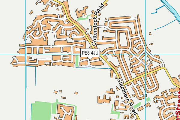 PE8 4JU map - OS VectorMap District (Ordnance Survey) PE8 4JU map - OS VectorMap District (Ordnance Survey)