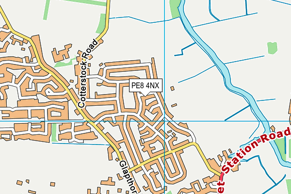 PE8 4NX map - OS VectorMap District (Ordnance Survey) PE8 4NX map - OS VectorMap District (Ordnance Survey)