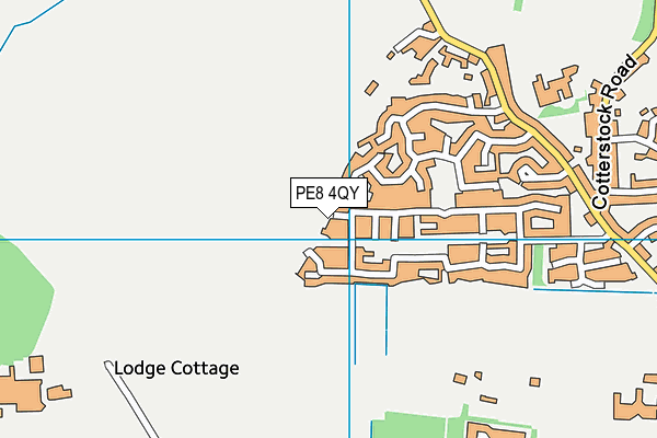 PE8 4QY map - OS VectorMap District (Ordnance Survey) PE8 4QY map - OS VectorMap District (Ordnance Survey)