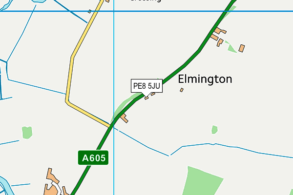 PE8 5JU map - OS VectorMap District (Ordnance Survey)