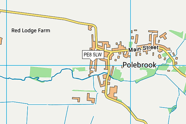 PE8 5LW map - OS VectorMap District (Ordnance Survey) PE8 5LW map - OS VectorMap District (Ordnance Survey)