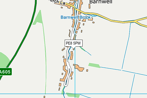 PE8 5PW map - OS VectorMap District (Ordnance Survey) PE8 5PW map - OS VectorMap District (Ordnance Survey)