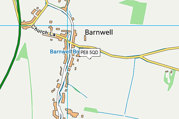 PE8 5QD map - OS VectorMap District (Ordnance Survey) PE8 5QD map - OS VectorMap District (Ordnance Survey)