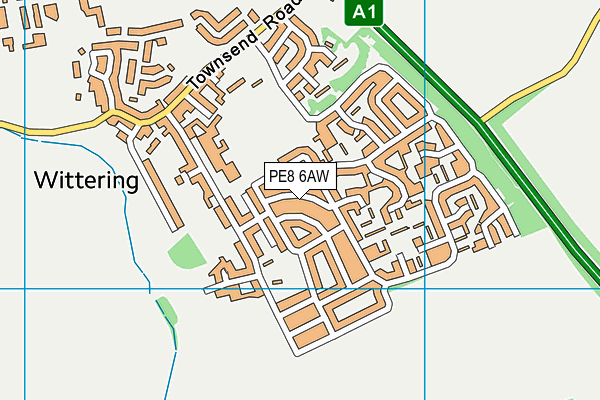 PE8 6AW map - OS VectorMap District (Ordnance Survey) PE8 6AW map - OS VectorMap District (Ordnance Survey)