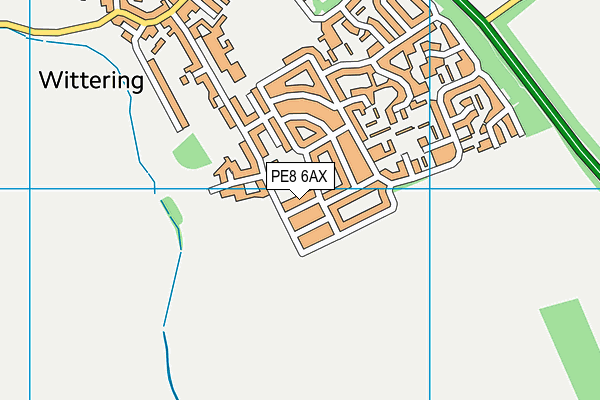 PE8 6AX map - OS VectorMap District (Ordnance Survey) PE8 6AX map - OS VectorMap District (Ordnance Survey)