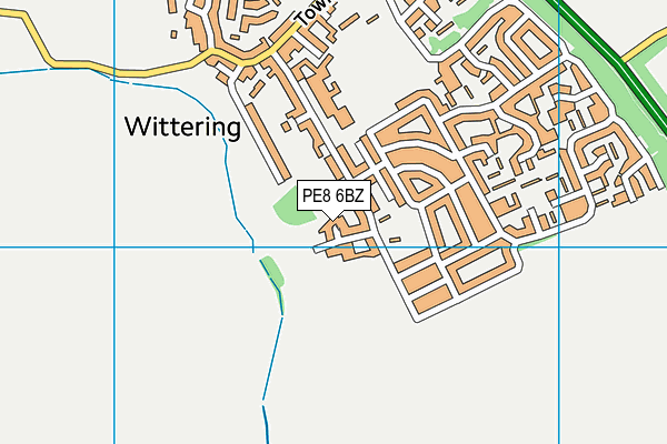 PE8 6BZ map - OS VectorMap District (Ordnance Survey) PE8 6BZ map - OS VectorMap District (Ordnance Survey)