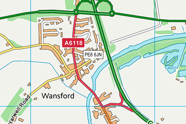 PE8 6JN map - OS VectorMap District (Ordnance Survey) PE8 6JN map - OS VectorMap District (Ordnance Survey)