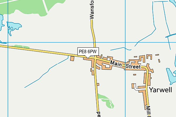 PE8 6PW map - OS VectorMap District (Ordnance Survey) PE8 6PW map - OS VectorMap District (Ordnance Survey)