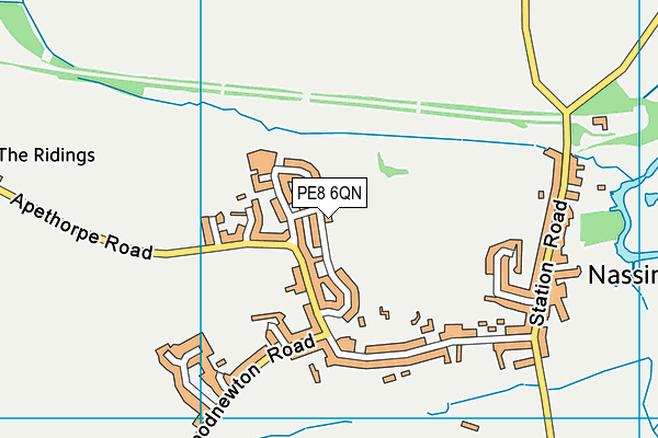 PE8 6QN map - OS VectorMap District (Ordnance Survey) PE8 6QN map - OS VectorMap District (Ordnance Survey)