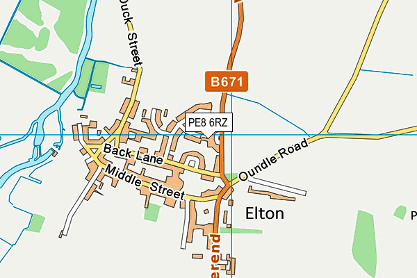 PE8 6RZ map - OS VectorMap District (Ordnance Survey)