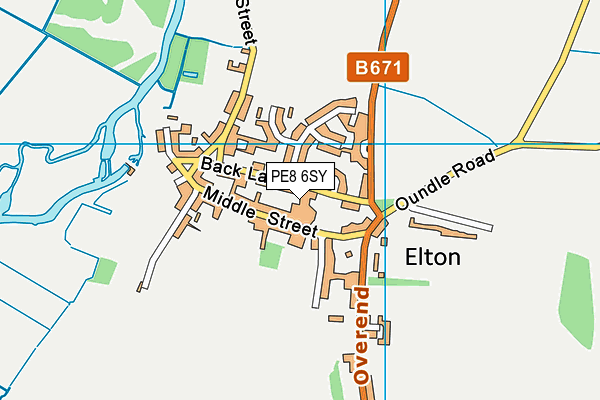 PE8 6SY map - OS VectorMap District (Ordnance Survey) PE8 6SY map - OS VectorMap District (Ordnance Survey)