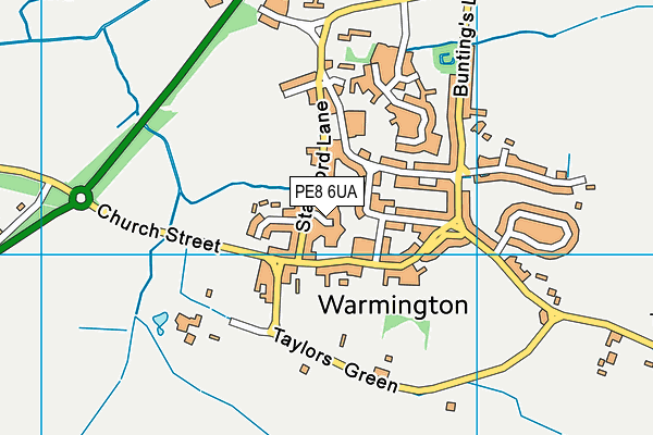 PE8 6UA map - OS VectorMap District (Ordnance Survey)