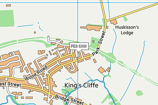 PE8 6XW map - OS VectorMap District (Ordnance Survey)