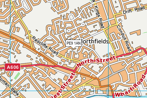 PE9 1AN map - OS VectorMap District (Ordnance Survey) PE9 1AN map - OS VectorMap District (Ordnance Survey)