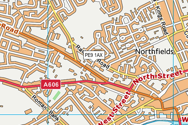 PE9 1AX map - OS VectorMap District (Ordnance Survey) PE9 1AX map - OS VectorMap District (Ordnance Survey)